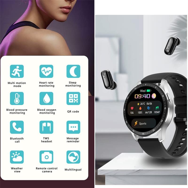 🔥2025 Hot Sale⌚ " 2-in-1 Watch & Headphones" 🎧️