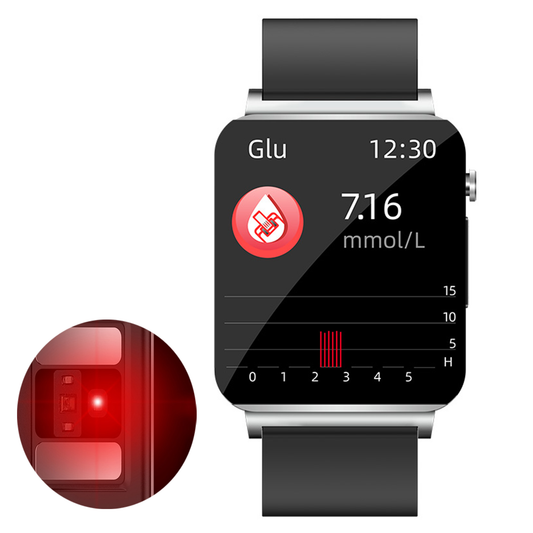 Non-invasive Blood Glucose Intelligent AI ECG EKG Heart Rate Smart Watch