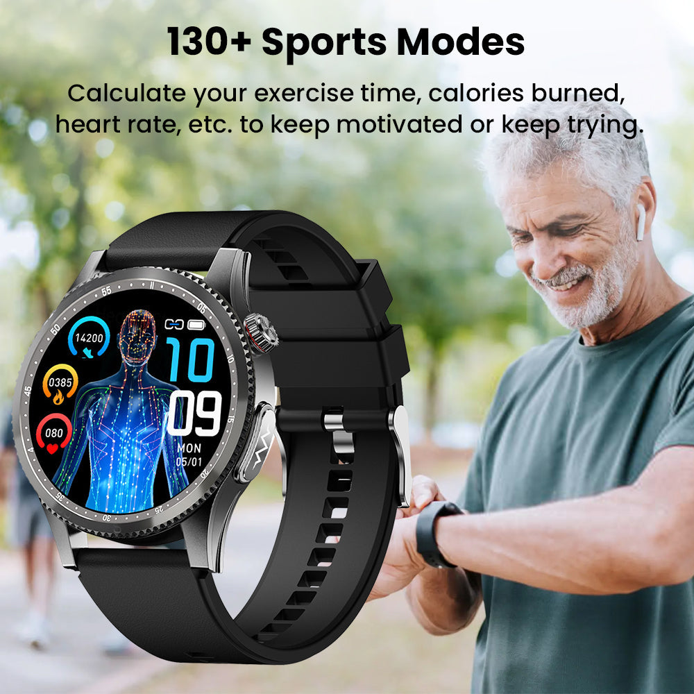 H9 ECG Blood Glucose Uric Acid Cholesterol Stress Monitoring Smartwatch
