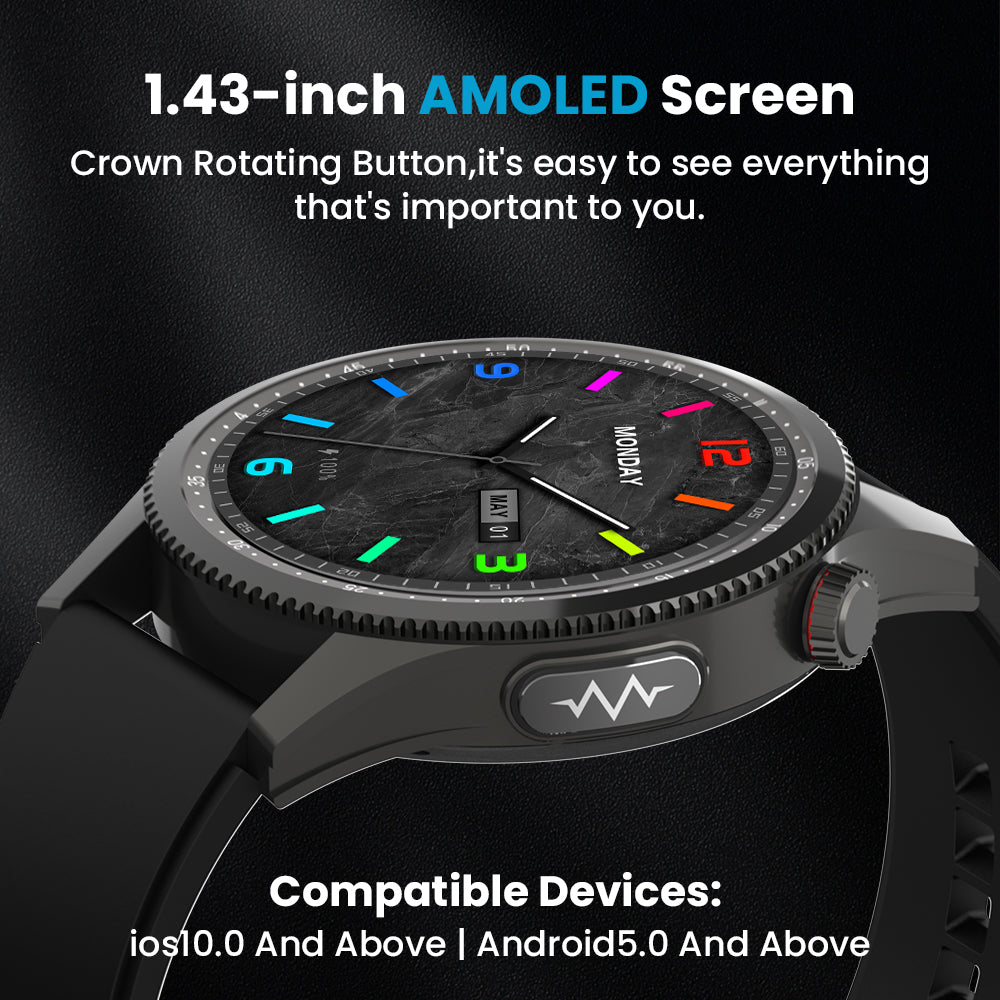 H9 ECG Blood Glucose Uric Acid Cholesterol Stress Monitoring Smartwatch