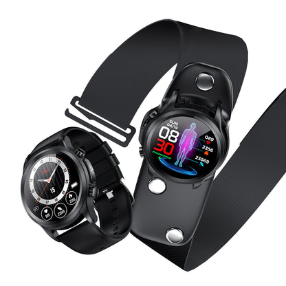 Blood Glucose Monitor HD Touch Chest Patch Instant ECG Analysis Sports Smart Watch