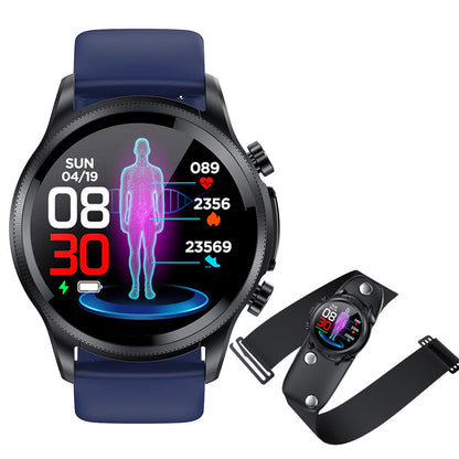 Blood Glucose Monitor HD Touch Chest Patch Instant ECG Analysis Sports Smart Watch