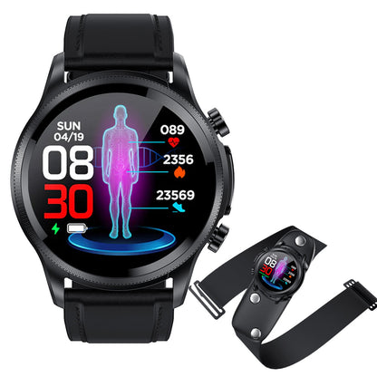 Blood Glucose Monitor HD Touch Chest Patch Instant ECG Analysis Sports Smart Watch