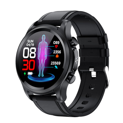 Blood Glucose Monitor HD Touch Chest Patch Instant ECG Analysis Sports Smart Watch
