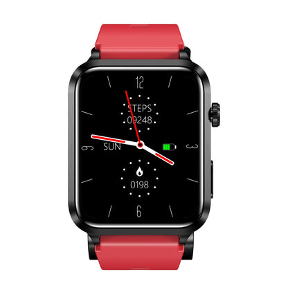 Health Watch With Air Pump Blood Pressure+BG+EKG+HRV+SPO2+RR+Uric Acid+Sleep+Voice Reminder Fitness Tracker