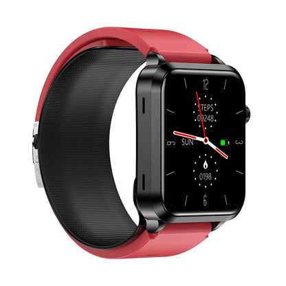 Health Watch With Air Pump Blood Pressure+BG+EKG+HRV+SPO2+RR+Uric Acid+Sleep+Voice Reminder Fitness Tracker
