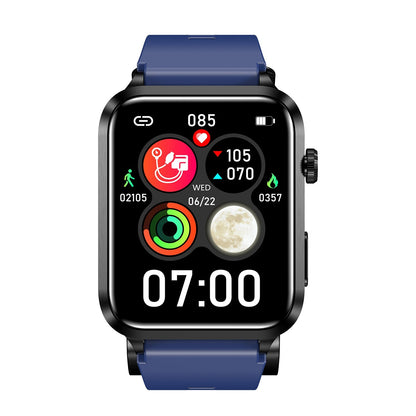 Health Watch With Air Pump Blood Pressure+BG+EKG+HRV+SPO2+RR+Uric Acid+Sleep+Voice Reminder Fitness Tracker