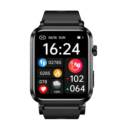 Health Watch With Air Pump Blood Pressure+BG+EKG+HRV+SPO2+RR+Uric Acid+Sleep+Voice Reminder Fitness Tracker